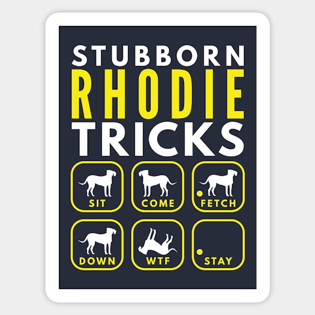 Stubborn Rhodie Tricks - Dog Training Sticker by DoggyStyles